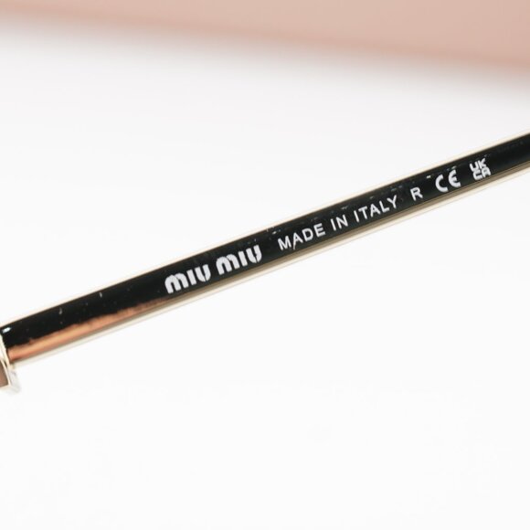 Miu Miu MUA52S ZVN60O Cat Eye Sunglasses - Gold/Blue - Picture 5 of 9